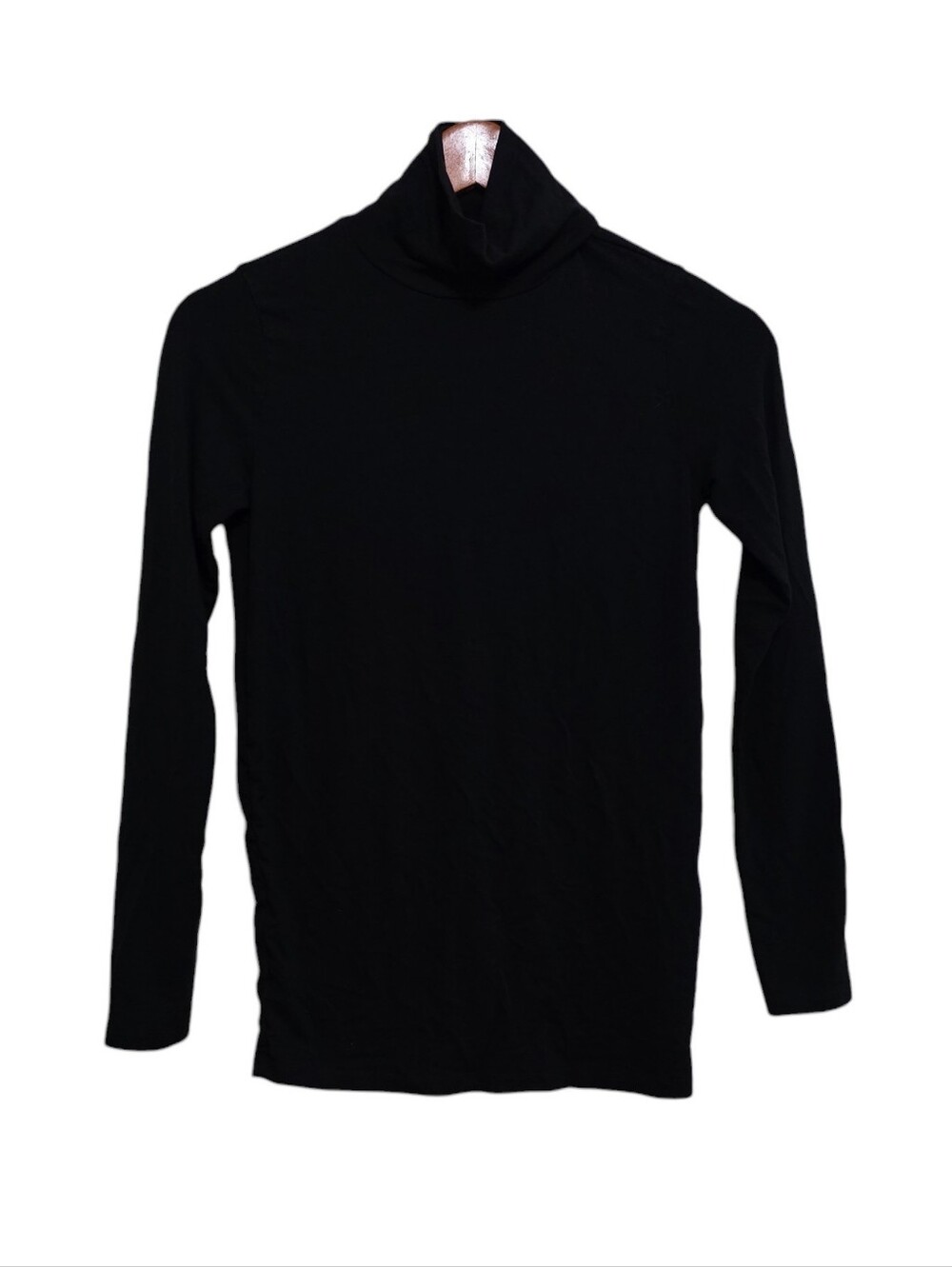 Hatch Jersey Turtleneck Top in Black Size XS